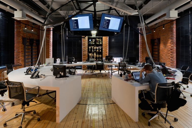 辦公空間，辦公室設(shè)計，媒體公司辦公室設(shè)計，現(xiàn)代風(fēng)格辦公室，體育媒體