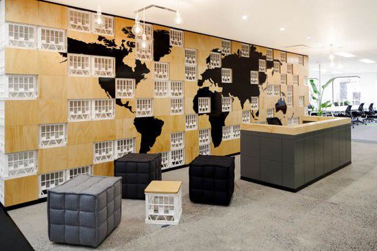 辦公室裝修設計元素–世界地圖