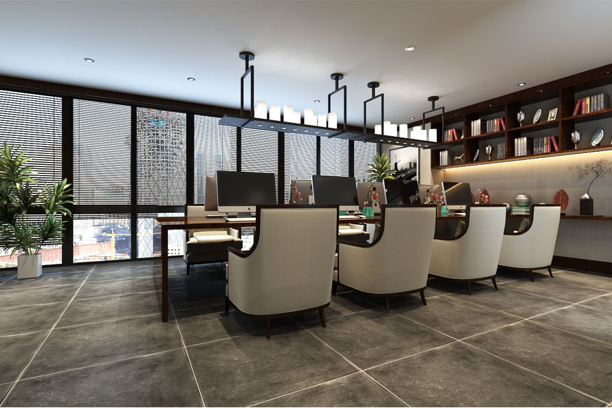 新中式辦公樓裝修設計，環(huán)境好工作就是任性!